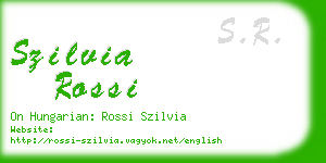 szilvia rossi business card